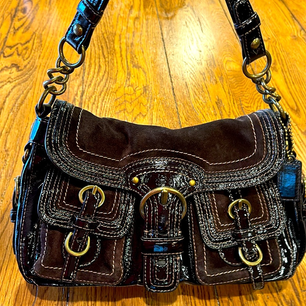 Vintage Coach bag. Dark brown used condition